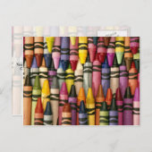 Bunte Crayons Postkarte (Vorne/Hinten)