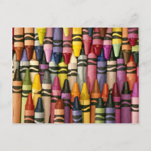 Bunte Crayons Postkarte