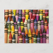 Bunte Crayons Postkarte (Vorderseite)