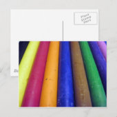 Bunte Crayons Postkarte (Vorne/Hinten)