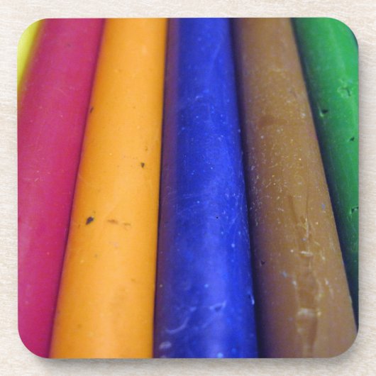Bunte Crayons Untersetzer (Vorderseite)