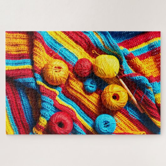 bunte Crochet Craft Thread Yarn-Arbeit Puzzle (Horizontal)