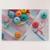 bunte Crochet Craft Thread Yarn-Arbeit Puzzle (Horizontal)