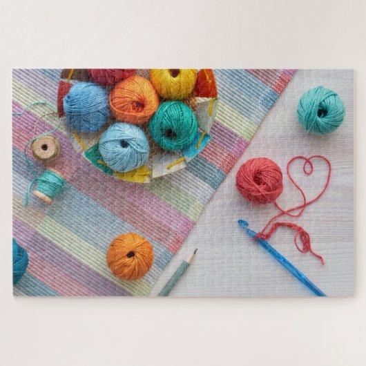 bunte Crochet Craft Thread Yarn-Arbeit Puzzle (Horizontal)