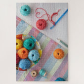 bunte Crochet Craft Thread Yarn-Arbeit Puzzle (Vertikal)