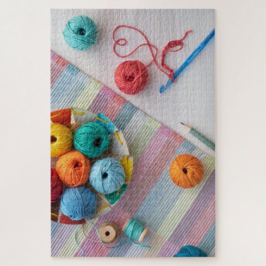 bunte Crochet Craft Thread Yarn-Arbeit Puzzle (Vertikal)