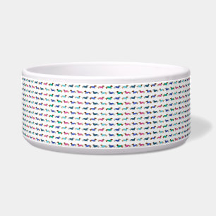 Bunte Dachshund-Hundefutterschale Napf