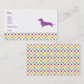 Bunte Dackel-Geschäftskarte Visitenkarte (Vorne/Hinten)