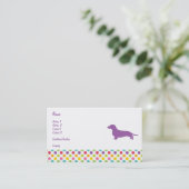 Bunte Dackel-Geschäftskarte Visitenkarte (Stehend Vorderseite)