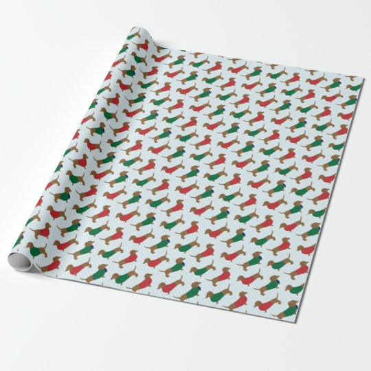 Bunte DackelHunde Geschenkpapier Zazzle.de