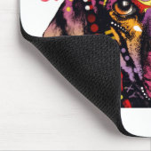 bunte Dackelkunst Mousepad (Ecke)