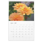 Bunte Dahlie-Blumen Kalender (Mär 2027)