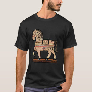 Bunte Dala-Pferd-Volkskunst T-Shirt