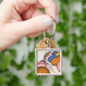 Bunte Darstellung eines DNS-Stranges Schlüsselanhänger (Hand)