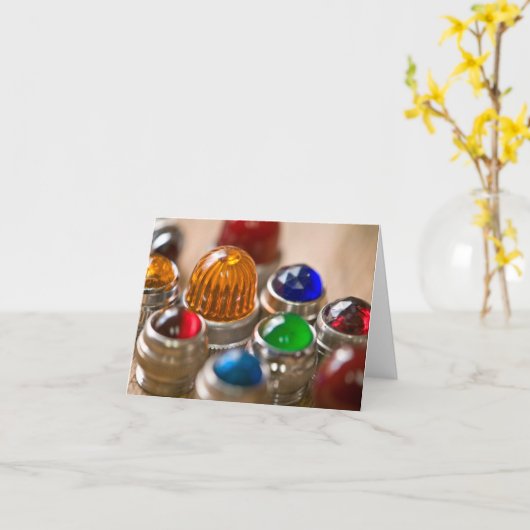 Bunte Dauerflammen Notecard Karte (Gelbe Blume)