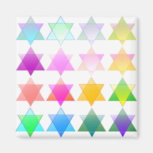 Bunte Davidssterne Magnet