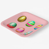 Bunte dekorierte Ostereier Pappteller (Gewinkelt)