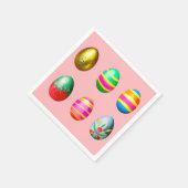 Bunte dekorierte Ostereier Serviette (Ecke)