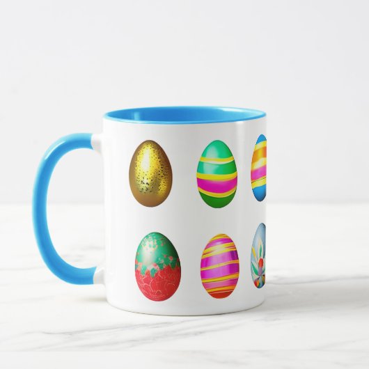 Bunte dekorierte Ostereier Tasse (Links)