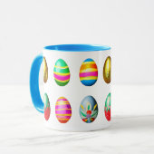 Bunte dekorierte Ostereier Tasse (Vorderseite Links)