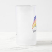Bunte Delphin-Tasse Mattglas Bierglas (Mittel)