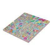 Bunte Denver-Karte Fliese (Seite)
