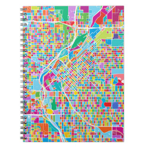 Bunte Denver-Karte Notizblock