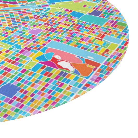 Bunte Denver-Karte Schneidebrett (Ecke)