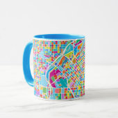 Bunte Denver-Karte Tasse (Vorderseite Links)