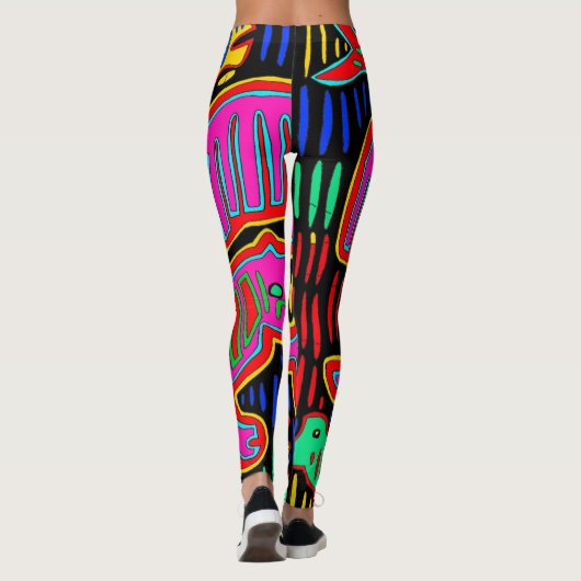 Bunte Designer Leggings (Rückseite)