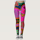 Bunte Designer Leggings (Vorderseite)