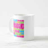 Bunte deutsche Brettspiele Kaffeetasse (Vorderseite Links)