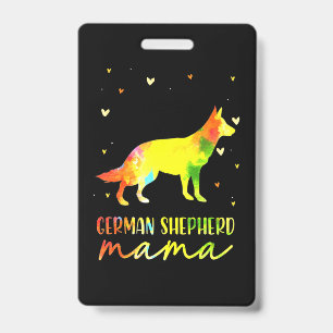 Bunte Deutsche Schäferhund-Mama Ausweis