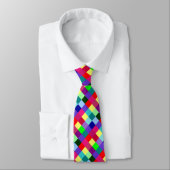 Bunte Diamant-Muster-Krawatte Krawatte (Gebunden)