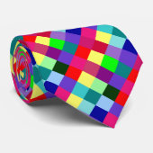 Bunte Diamant-Muster-Krawatte Krawatte (Gerollt)