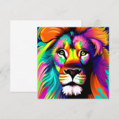 Bunte digitale Löwen-Kunst (Vorne/Hinten)