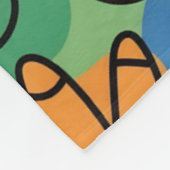 Bunte Dinosaurier-Fußabdrücke Fleecedecke (Ecke)