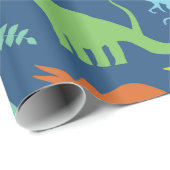 Bunte Dinosaurier Geschenkpapier (Rolleneckpunkt)
