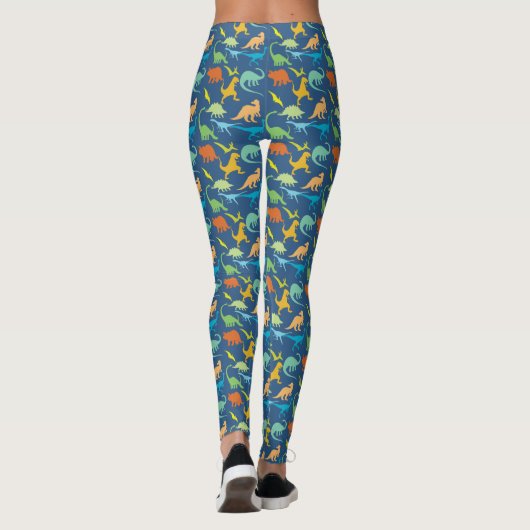 Bunte Dinosaurier Leggings (Rückseite)