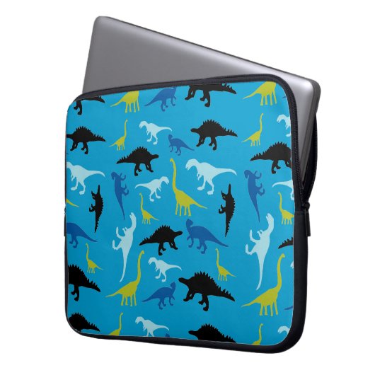 Bunte Dinosauriermuster-Laptophülse Laptopschutzhülle (Vorderseite Links)