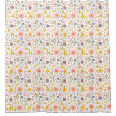 Bunte Ditsy Blumenelemente Duschvorhang (Vorderseite)
