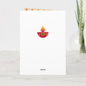 Bunte Diwali Lampe Diya Karte (Rückseite)