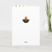 Bunte Diwali Lampe Diya Karte (Rückseite)
