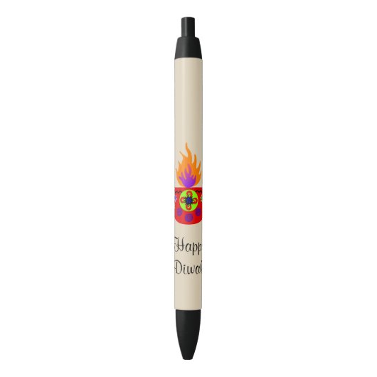 Bunte Diwali Lampe Diya Kugelschreiber (Vorderseite Vertikal)