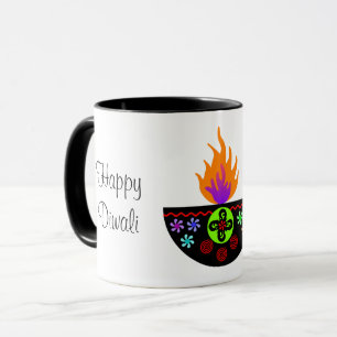 Bunte Diwali Lampe Diya Tasse