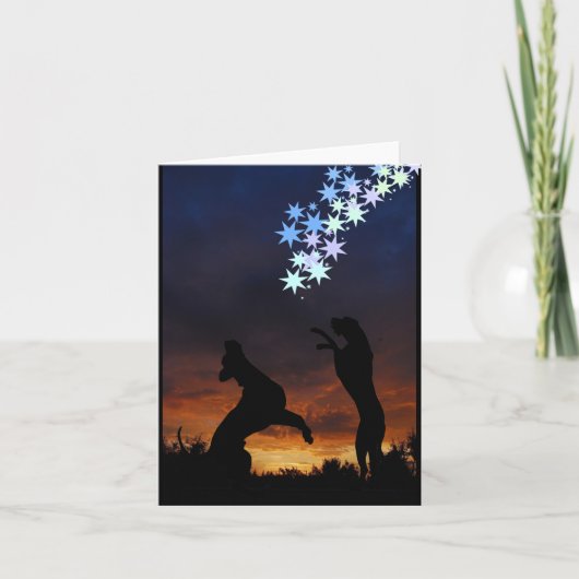 Bunte Doggenkarte Karte (Vorderseite)