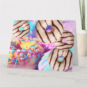Bunte Donut-Karte zum Falten Karte