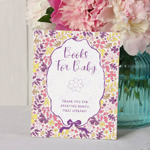 Bunte Doodle-Blumen Bleistiftskizze Baby Shower  Poster