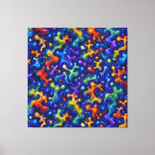 Bunte Doodle-Kunst Leinwanddruck (Vorderseite)