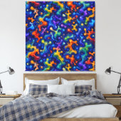 Bunte Doodle-Kunst Leinwanddruck (Insitu (Schlafzimmer))